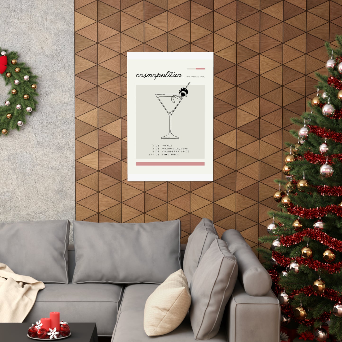 Cosmopolitan Cocktail Wall Art