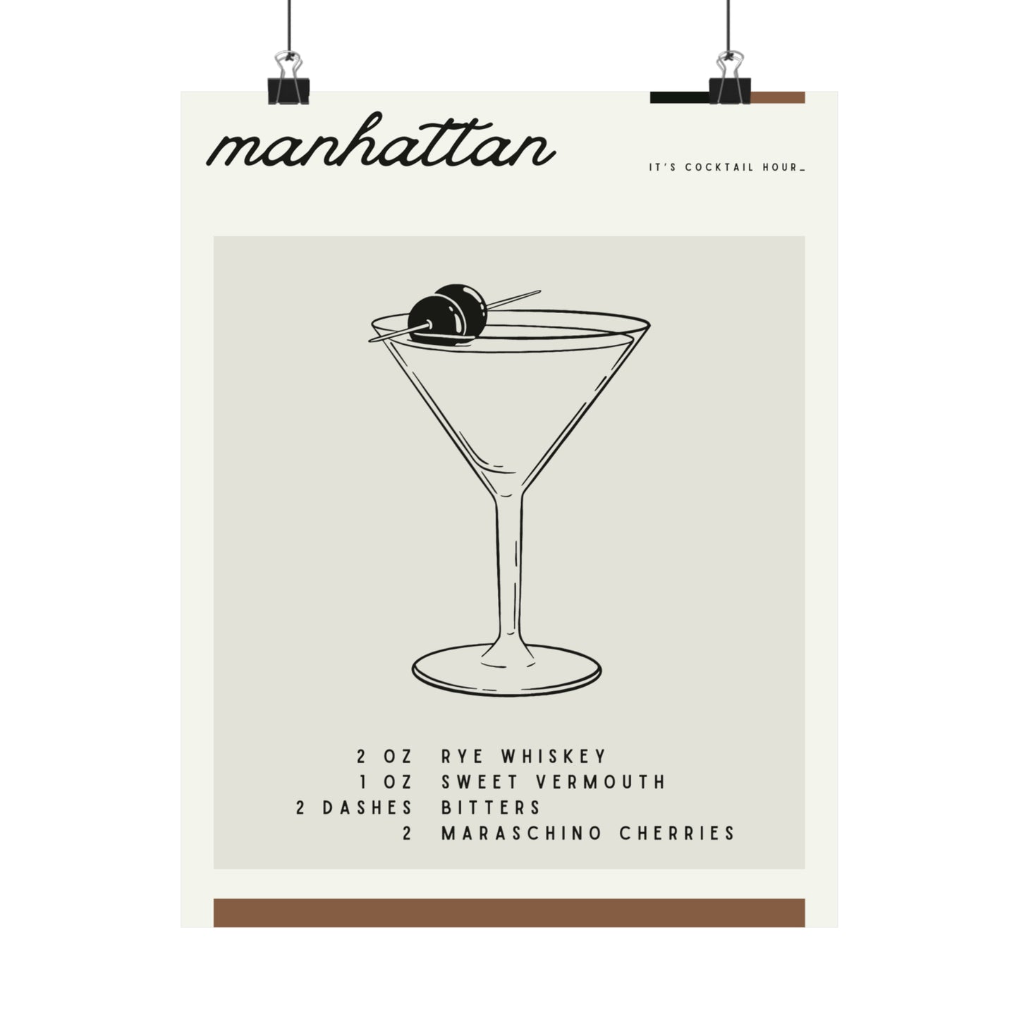 Manhattan Cocktail Wall Art