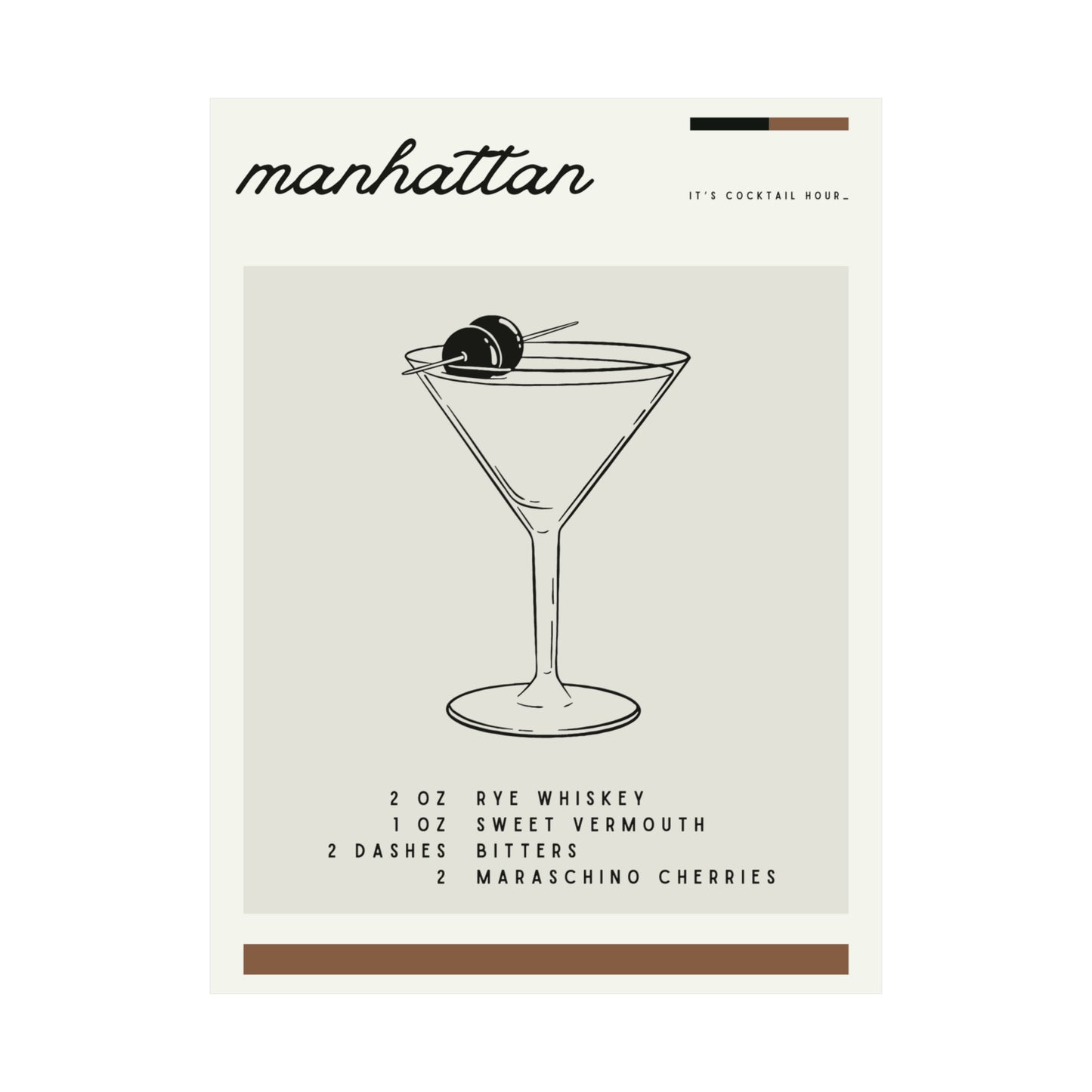 Manhattan Cocktail Wall Art